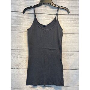 LA Made Grey Spaghetti Strap Long Tank Top